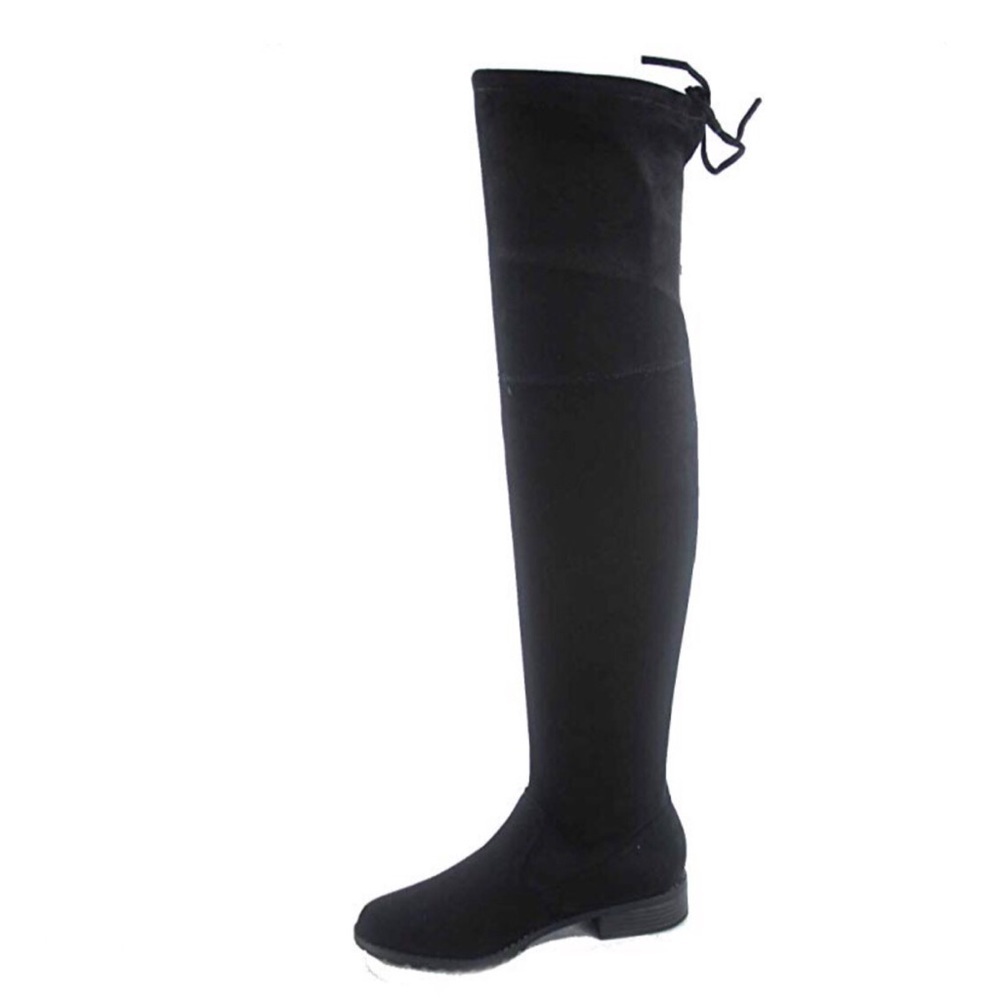 Black Over The Knee Boots - Picture 4 of 6